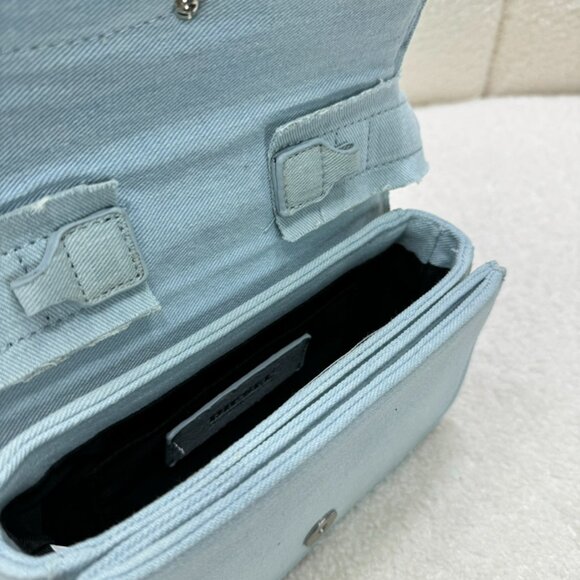 Diesel Light Blue Simple Denim Shoulder Bag - Picture 8 of 9
